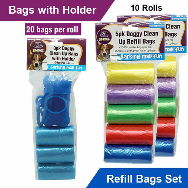 Hot Sale 13 Rolls Pet Basic Doggy Clean Up Refill Bags With Holder 100% Biodegradable---------------------------------------------- Hot Sale Rechargeable Anti Bark Collar with Biodegradable Doggy Clean Up Refill Bags