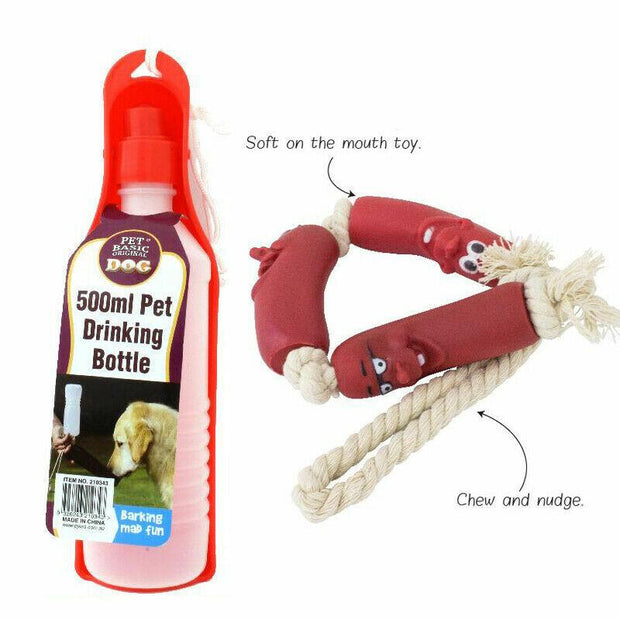 Ultimate Dog Toy and Water Bottle Combo Set for Hours of Fun!