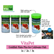 1 x VitaPet Highly Nutritious Goldfish Flake Plus Coldwater Fish Food