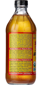 2 X Bragg Organic Apple Cider Vinegar The Mother Raw Unfiltered Detoxify 473 ML