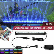 88CM LED Aquarium Lights Submersible Air Bubble RGB Light Underwater Fish Tank