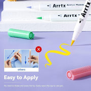 Arrtx Acrylic Paint Brush Pens For Rock Painting, 30 Colors Premium Graffiti Sup