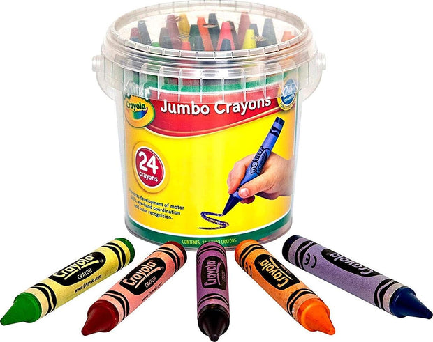 Crayola My First Jumbo Crayons With Storage Tub 24 Pack | NEW FREE SHIPPING AU