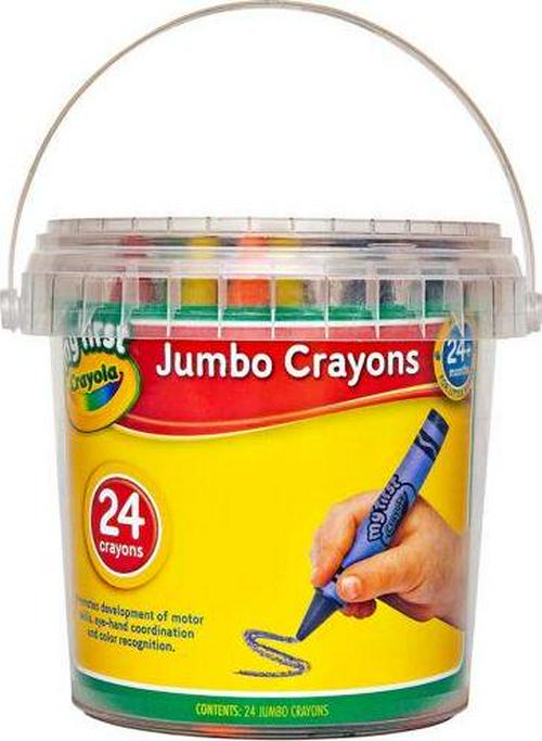 Crayola My First Jumbo Crayons With Storage Tub 24 Pack | NEW FREE SHIPPING AU
