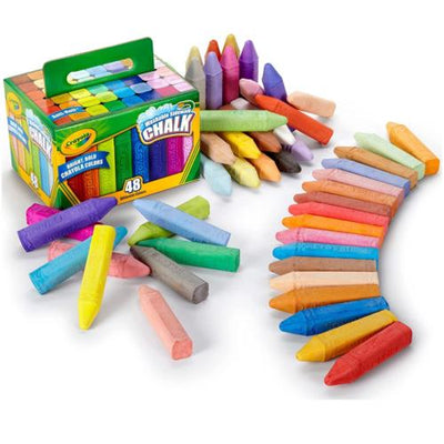 Crayola Sidewalk Washable Chalk Assorted Pack Of 48 Best Quality FREE SHIPPING