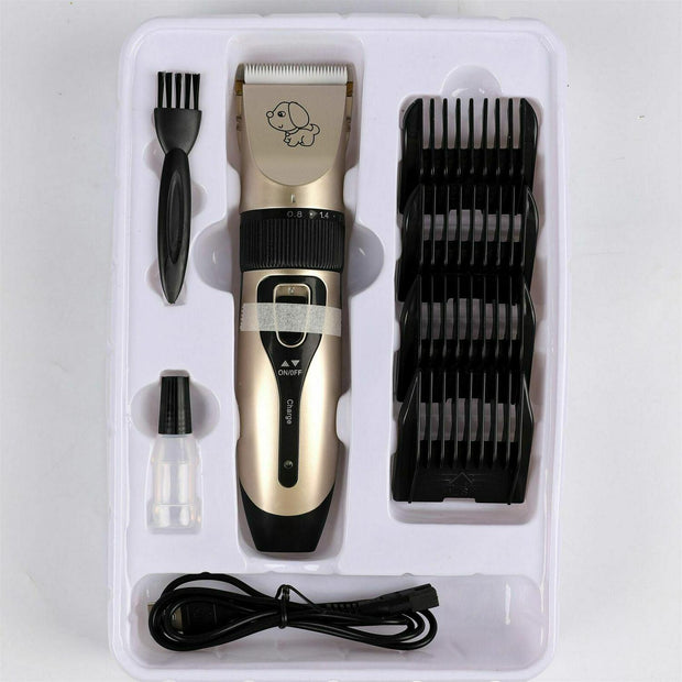 "Hot Sale Rechargeable Electric Hair Trimmer Blade Dog Clipper Comb Set Cat Pet Grooming Horse Cordless"
