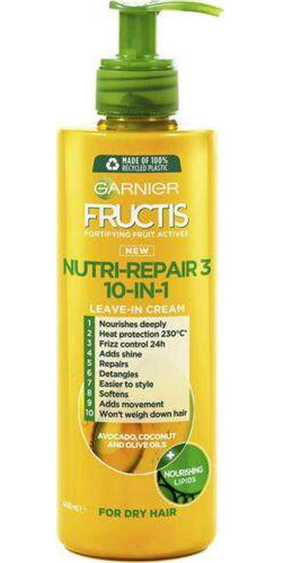 Garnier Fructis Nutri-Repair 10 In 1 Oil, Leave-in Cream For Dry Hair, 400ml