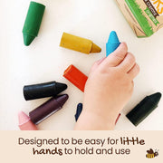 Honeysticks Natural Beeswax Crayons - Non Toxic Crayons Made With Food Grade Ing