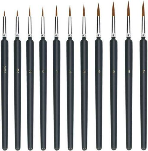 Luxerlife 11 Pieces Fine Detail Paint Brush Miniature Painting Brushes Kit Micro