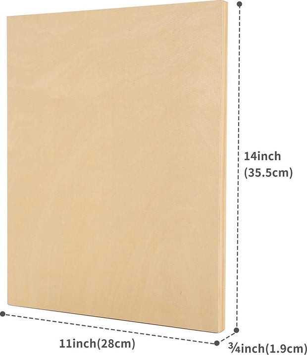 MEEDEN Wood Canvas Panels, 3 Pack Of 11x14 Inch Birch Wood Paint Panel Boards, S