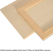 MEEDEN Wood Canvas Panels, 3 Pack Of 11x14 Inch Birch Wood Paint Panel Boards, S