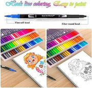 Simpleoa Dual Tip Brush Markers For Adult Coloring Dual Tip Brush Pens Watercolo