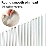 Stainless Steel Teeth Metal Comb Brush Pet Cat Dog Hair Grooming Trimmer Round