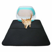 **Hot Sale** Waterproof Double-Layer Cat Litter Mat Trapper Foldable Pad Pet Rug Home L Size