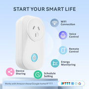 WiFi Smart Plug, Baytion 10A Energy Monitoring WLAN Smart Plug Socket Work With