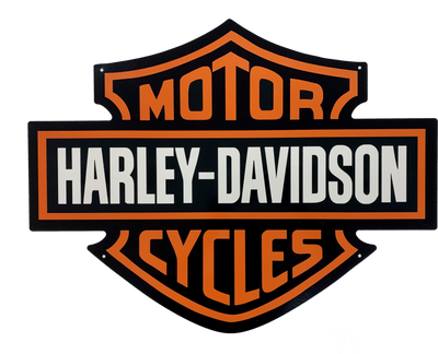 Large Harley Davidson Motor Cycles Metal Shield Wall Sign