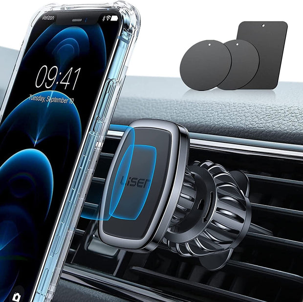 "6X Strong Magnet Car Phone Holder by LISEN - Easy Installation, Powerful Magnetic Mount"