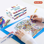 "80 Pack Glitter Gel Pens by Shuttle Art - 40 Vibrant Colors for Sparkling Creations!"