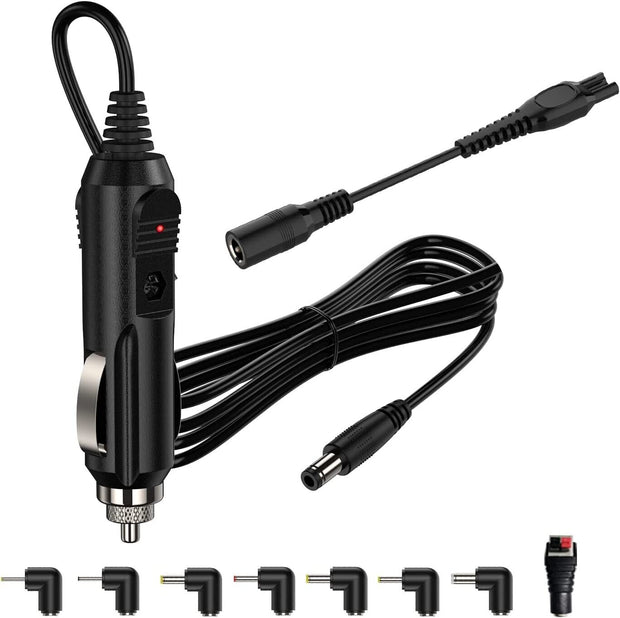 "Ultimate 12V 2A Car Charger: Power Up Your Seat Cushion, Portable DVD Player, and Philips Shaver HQ8505 On-the-Go!"