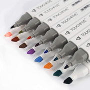 "Touchfive 168 Full Color Dual Tip Alcohol Art Markers - Perfect for Sketching and Graphic Design!"