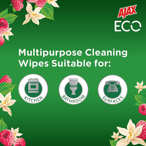 "Berry Fresh Antibacterial Cleaning Wipes: 110 Pack, Eco-Friendly, Biodegradable, Made with Bamboo Fibres"