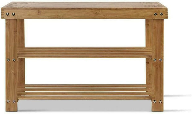 3 Tier Shoe Rack Bamboo Wooden Storage Shelf Stand Bench Cabinet Organize