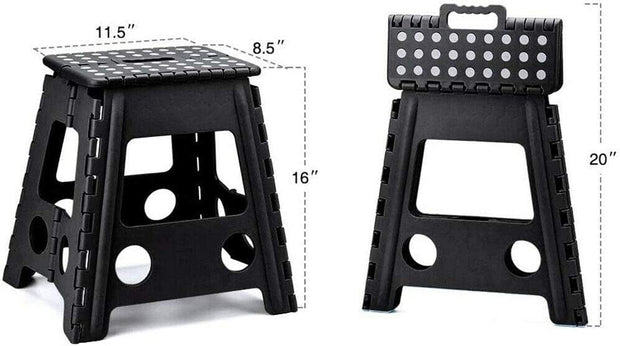 Portable Flat Folding Step Stool Ladder Non Slip Caravan Camping Seat Chair 22/39CM (M/H 39cm x W 29cm x D 22cm)
