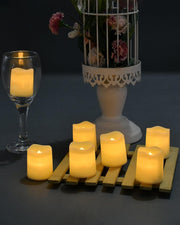 "24-Pack Realistic Flickering LED Tea Light Candles - Perfect for Weddings, Parties, and Outdoor Decor - Battery-Operated Flameless Votive Candles in Warm White"