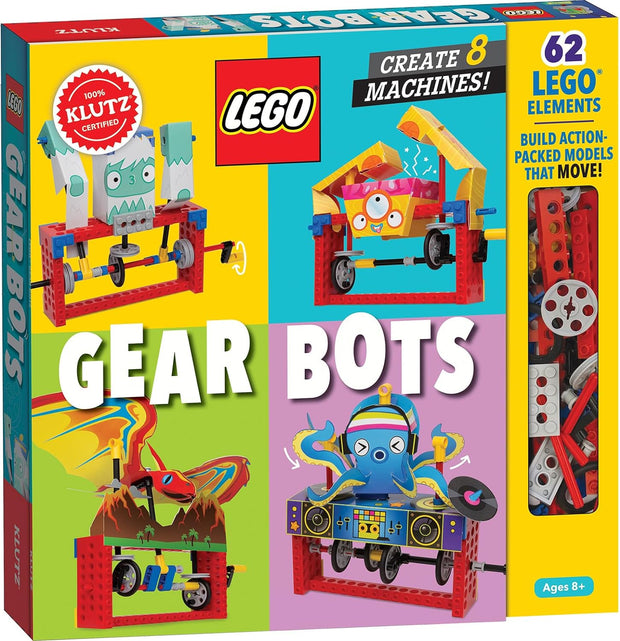 "Build Your Own Robot Squad with Lego Gear Bots: Master the Art of Creating 8 Unique Machines!"