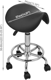 Salon Barber Stool Massage Hairdressing Chair Swivel Hydraulic Lift PU Black
