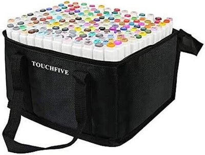 "Touchfive 168 Full Color Dual Tip Alcohol Art Markers - Perfect for Sketching and Graphic Design!"