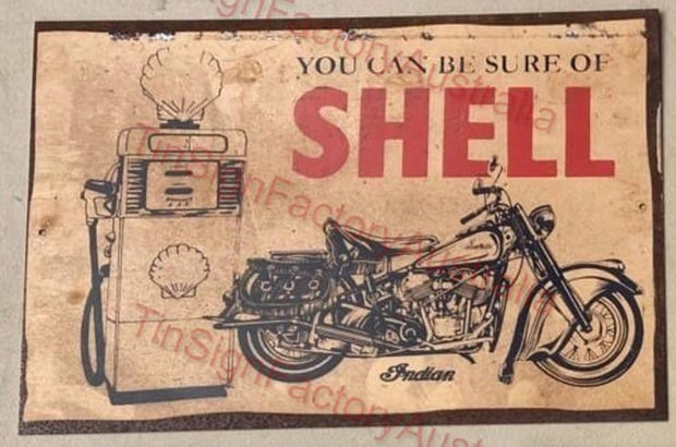 YOU CAN BE SURE OF SHELL 20x30 CM Sign | Screen Printed By AUSTRALIAN COMPANY