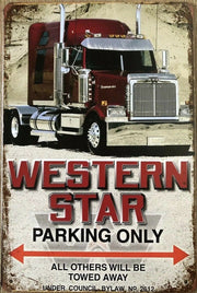 WESTERN STAR Trucks Garage Rustic Vintage Metal Tin Sign Man Cave, Shed and Bar AU