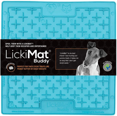 "Calming Turquoise Lickimat: Anti-Anxiety Toy for Pets, Slow Feeder & Boredom Buster - Brand New AU Edition!"