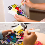 "MEEDEN 42-Color Artist Watercolour Paint Set: Portable and Perfect for Painting on the Go!"