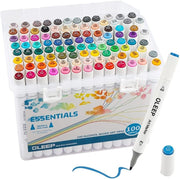 "100-Color OLEEP Artist Alcohol-Based Art Marker Set with Dual Tips | Create Stunning Artwork with Ease!"