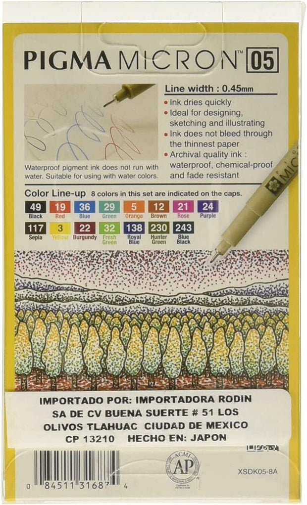 "Vibrant Sakura Pigma Micron Pens Set - Perfect for Line Drawing and Fine Details!"