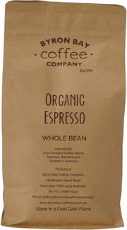 "Organic Espresso Perfection: Byron Bay Coffee Company's Fresh Whole Bean Blend - 500G | Introducing the NEW AU Edition!"