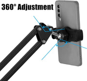 "360° Flexible Articulating Arm Phone Stand - Keep Your Hands Free with WANBY Overhead Mount!"