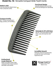 "Upgrade Your Grooming Game with Chicago Comb's Sleek Carbon Fiber Combs - Explore Our Range of Models!"