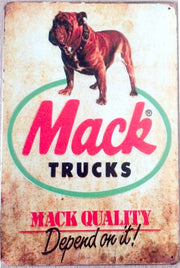 Mack Trucks Bicentennial Tin Metal Sign Man Cave New free postage