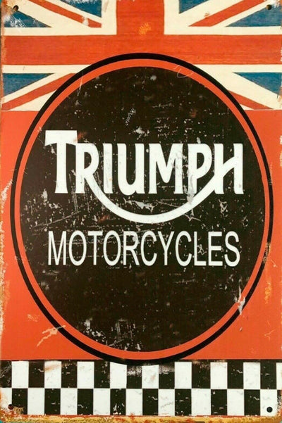 Triumph Motorcycles new tin metal sign MAN CAVE