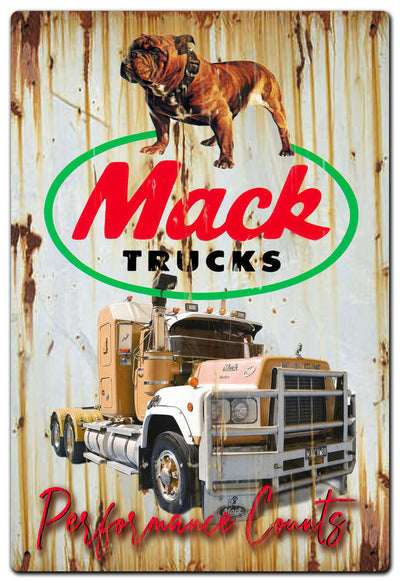 Mack Trucks Australian Road Train  metal sign