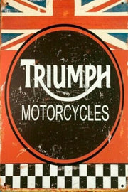 Triumph Motorcycles new tin metal sign MAN CAVE