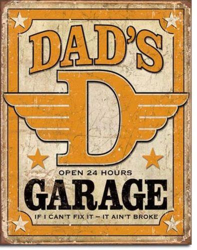 DADS GARAGE Metal Sign Man Cave Bar free postage 30x 40 cm - TinSignFactoryAustralia