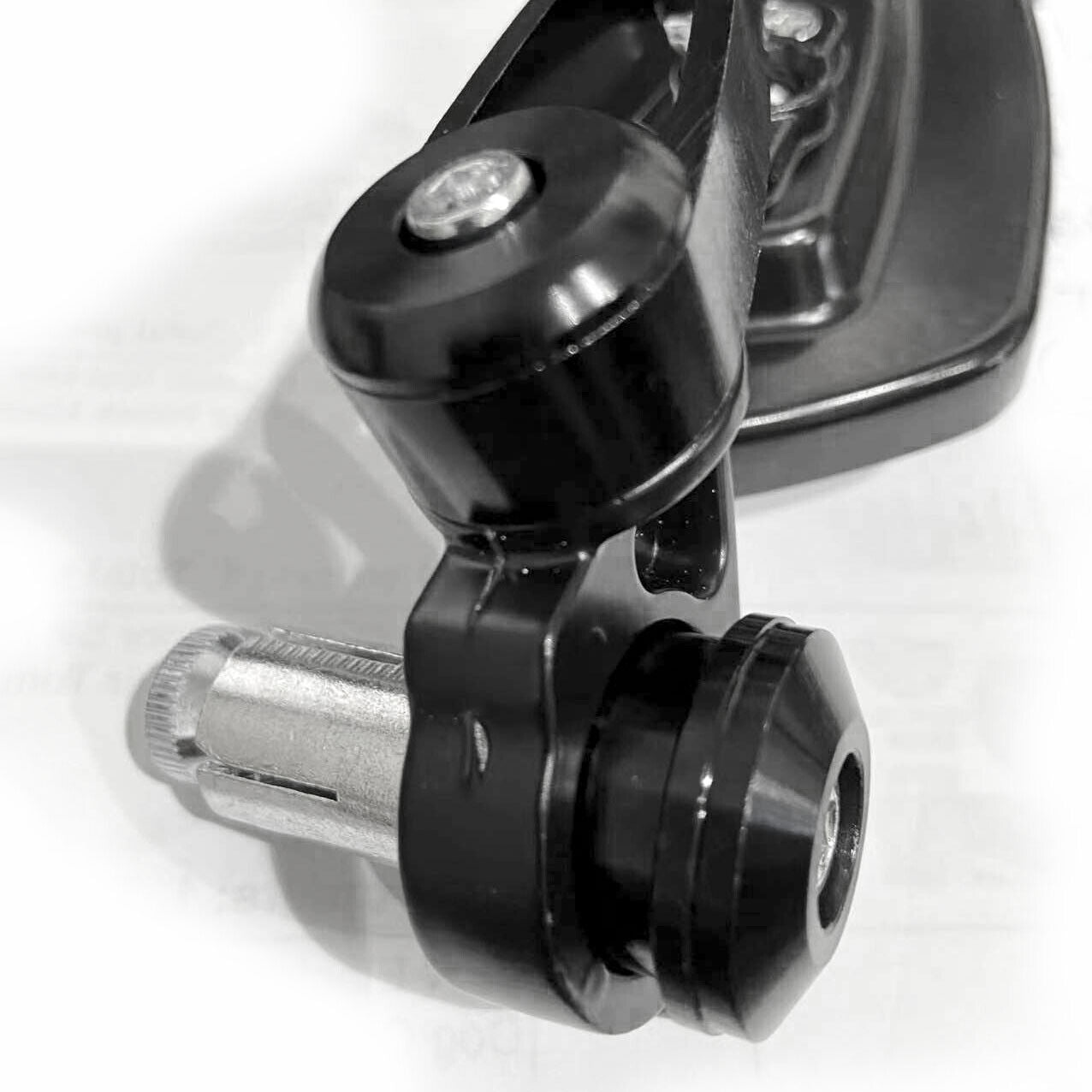 Sleek Black Universal 7/8" Motorcycle Bar End Mirrors for Cafe Racers