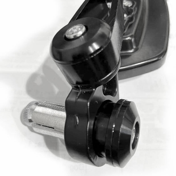 Sleek Black Universal 7/8" Motorcycle Bar End Mirrors for Cafe Racers