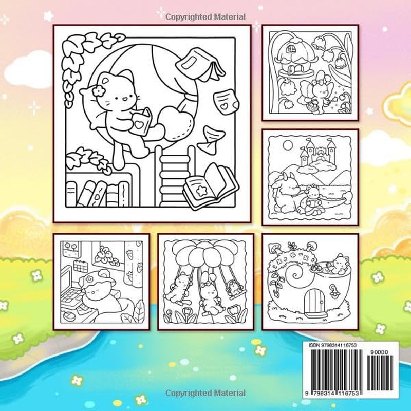 Little Friends: Coloring Book for Adults and Teens Featuring Fuzzy Animal Characters and Cute Besties in Cozy Moments and Daily Adventures for Relaxation