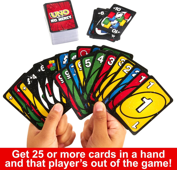 UNO Show ‘Em No Mercy Card Game – Extra Cards, Special Rules & Tougher Penalties | Fun for Kids, Adults & Family Game Nights