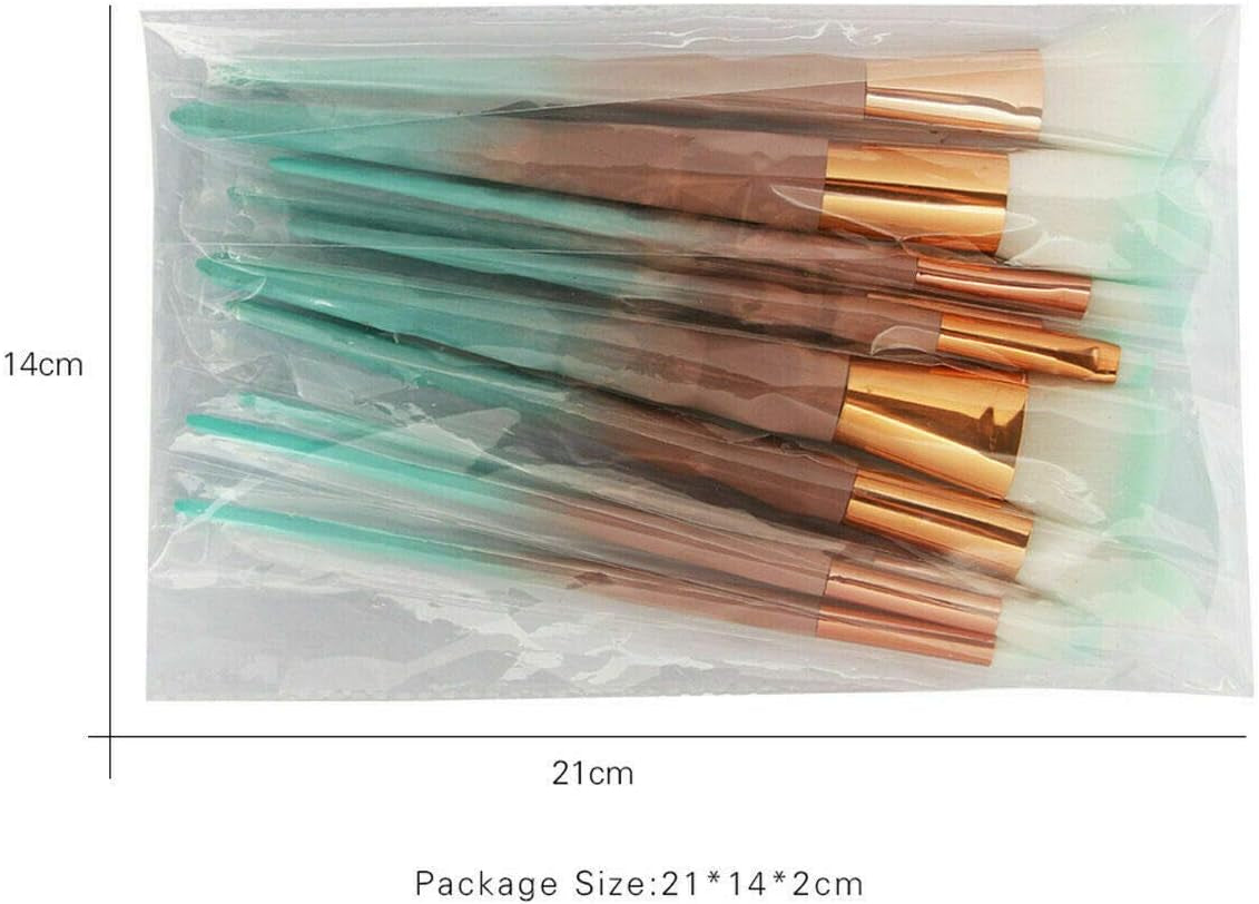 20PCS Eye Make up Brushes Diamond Unicorn Eyeshadow Eyebrow Blending Brush Set (20PCS Purple Blue)